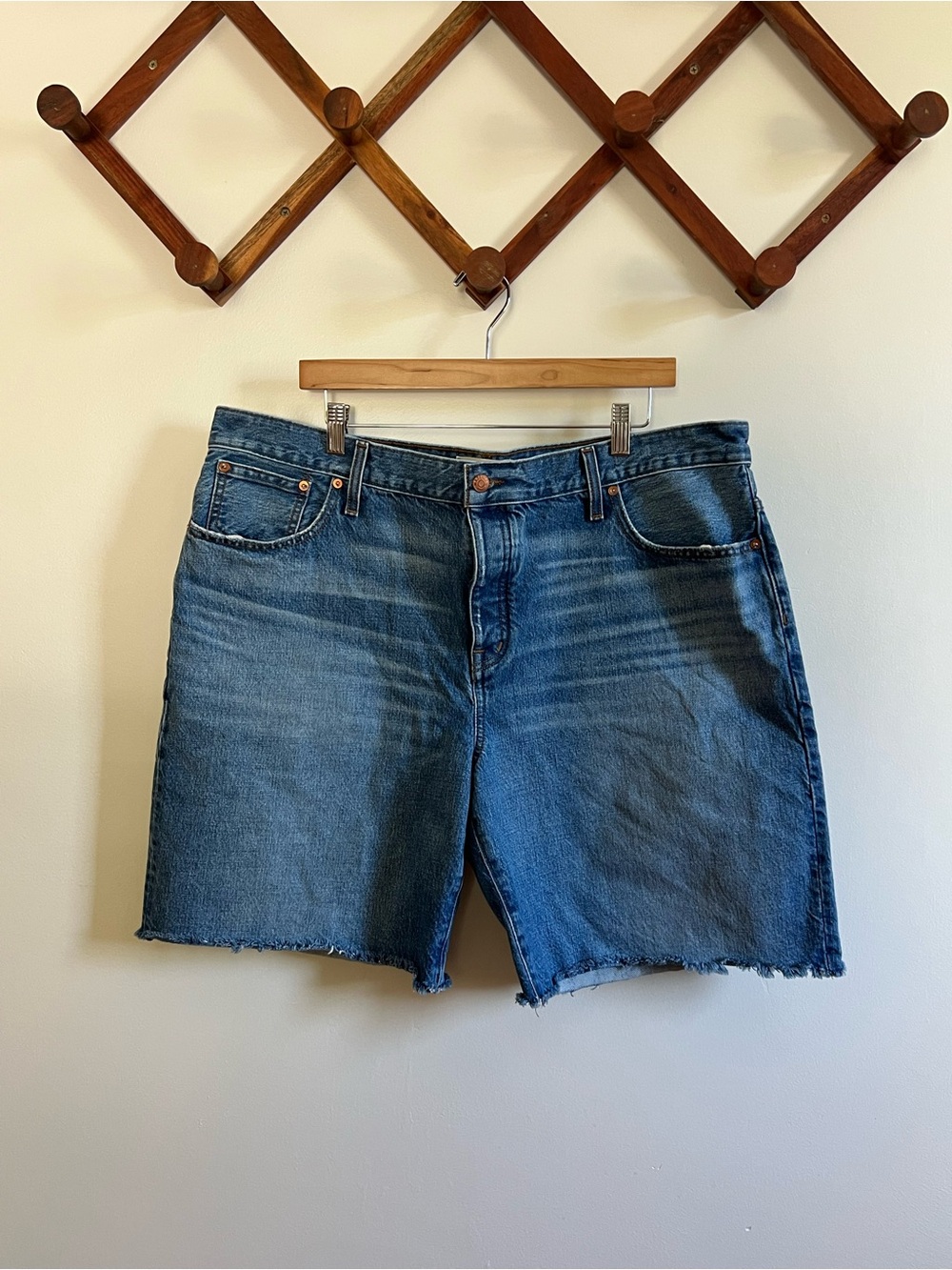 Madewell Medium Blue Denim Cutoff Shorts